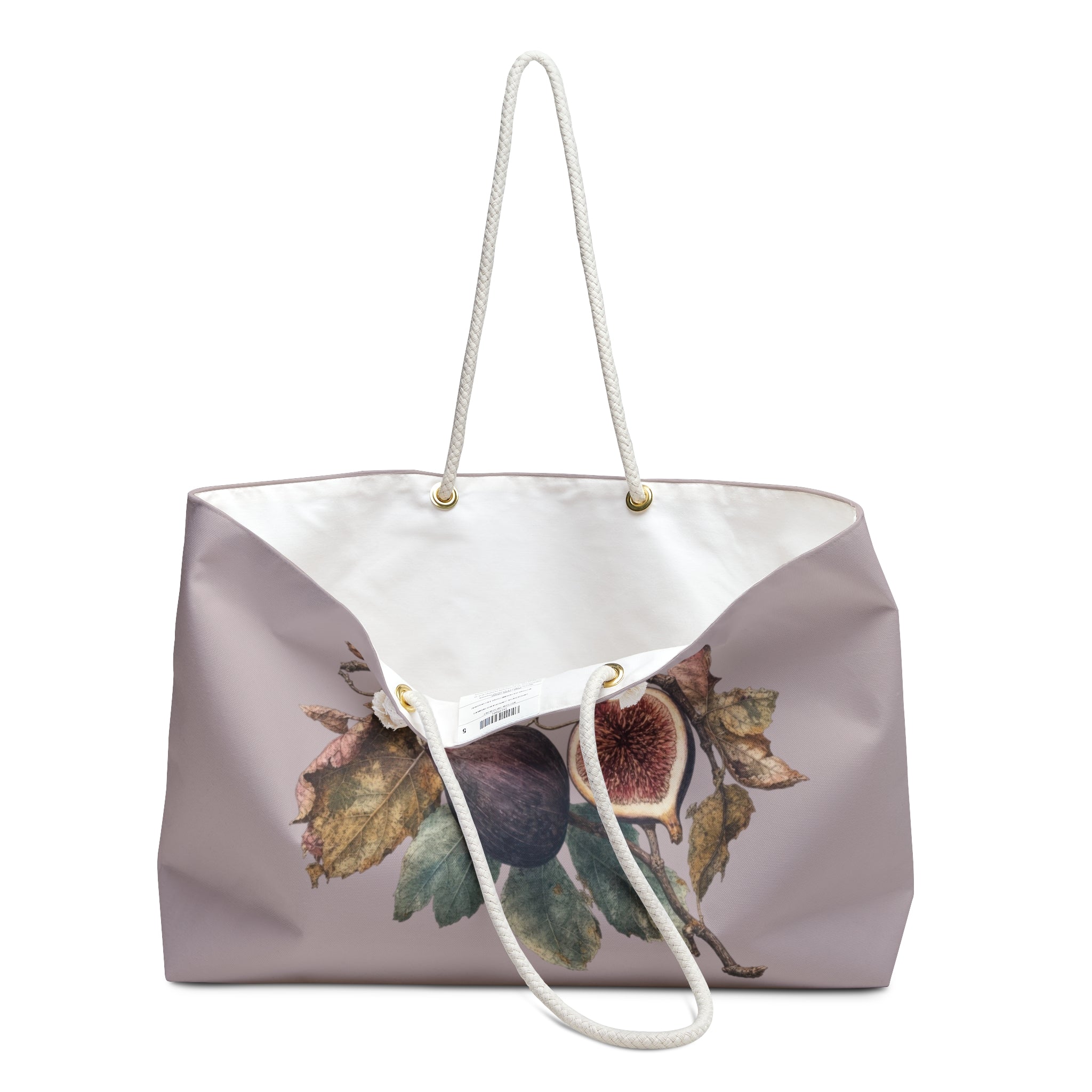 Fig Botanical Weekender Bag — Vintage Fig Illustration Travel Tote