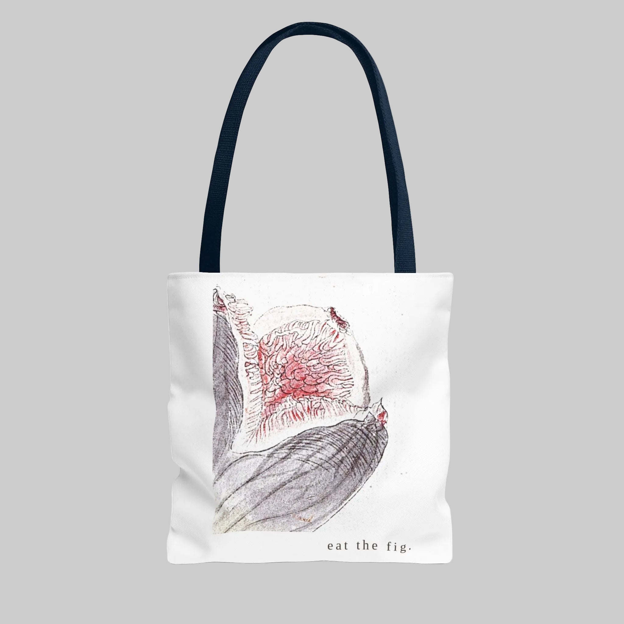 Fig Illustration Tote Bag - 'eat the fig' Botanical Canvas Shopper